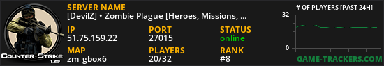 [DevilZ] • Zombie Plague [Heroes, Missions, VIP, Fast AP, Casino, Pets]